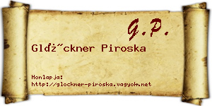 Glöckner Piroska névjegykártya