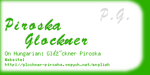 piroska glockner business card